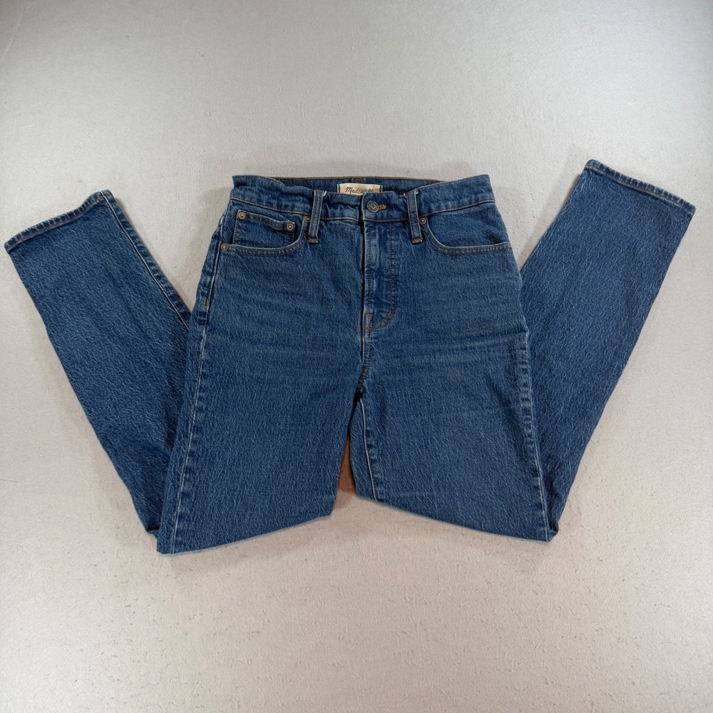 Madewell The Perfect Vintage Jean Womens 26 Medium Wash High Rise Tapered Denim